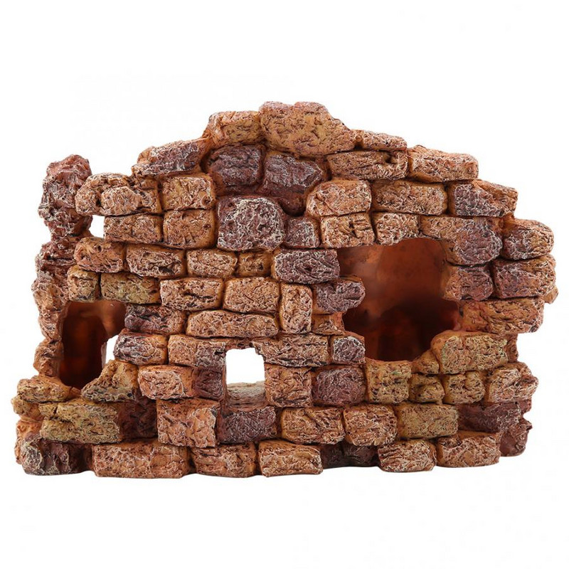 Rășină simulată amenajată stâncă acvariu ornament pentru rezervor de pește terariu ambarcațiuni decorative acvariu decor artificial de alge de apă