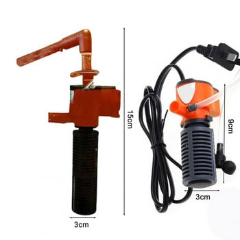 1 комплект полезна филтърна помпа Лека въздушна помпа Филтър Мини силно засмукване Fish Tank Въздушна помпа Филтър