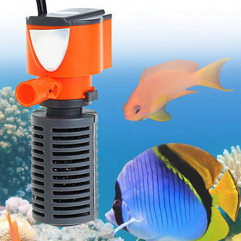 1 комплект полезна филтърна помпа Лека въздушна помпа Филтър Мини силно засмукване Fish Tank Въздушна помпа Филтър
