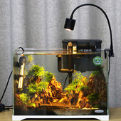 Reflector pentru acvariu cu clemă pentru acvariu cu 3 culori, reglabil și telecomandă cu gât de gâscă pentru rezervorul de pește plantat 3w 5w 7w