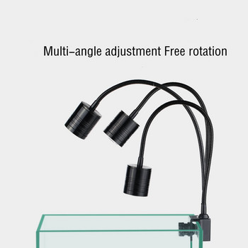 Прожектор за аквариум с щипка за аквариум с 3 цвята, регулируеми и дистанционно управление с гъша шия за засадени аквариуми 3w 5w 7w