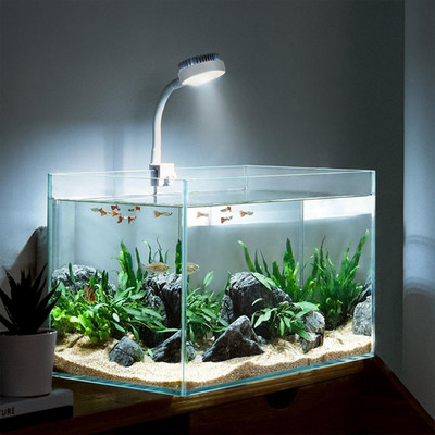 USB töltő, kisméretű haltálca led lámpa külön tápkapcsolóval, nagy fényerejű klip típusú mini vízi fűlámpa akvárium