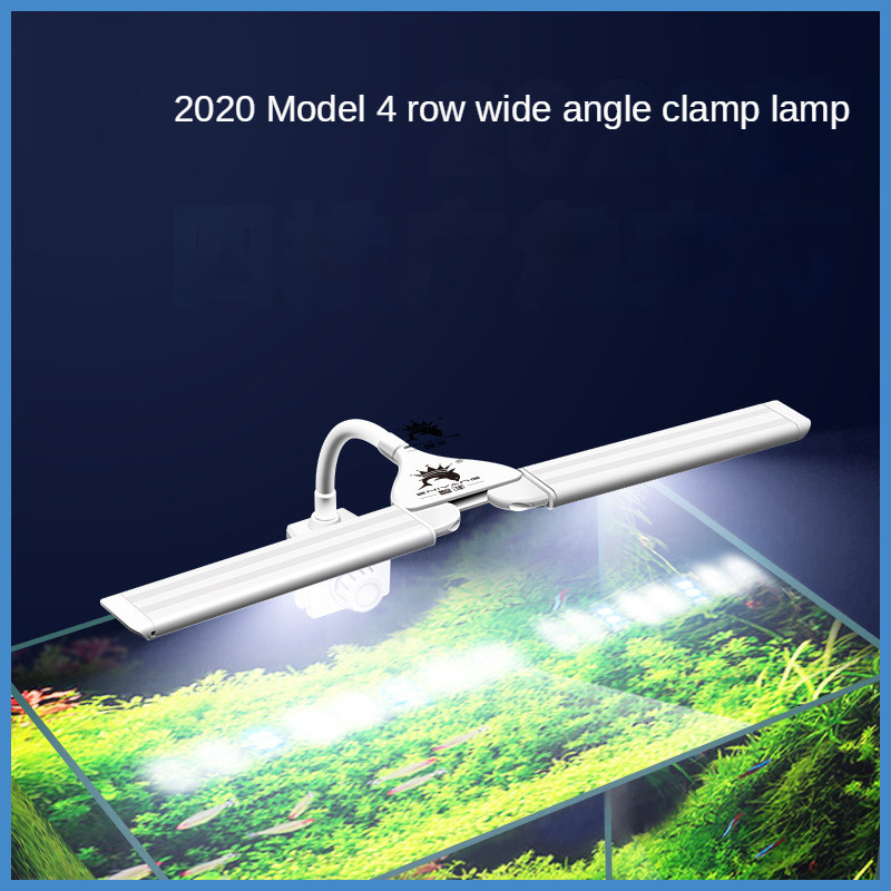 Iluminat pentru acvariu cu LED-uri super subțiri Lumină pentru plante acvatice 18-75CM Lampă extensibilă, rezistentă la apă, pentru rezervor de broaște țestoase 110V-240V