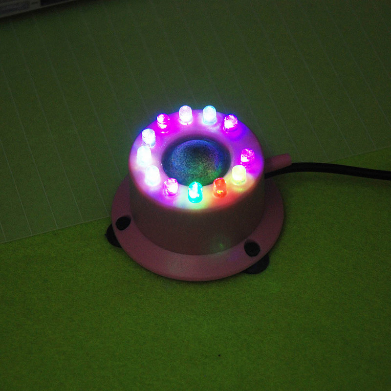 AC 100-240V 12 LED-uri Lampă de piatră cu bule de aer Lumini submersibile Piatră de aer Decor pentru acvariu Decor de lumină pentru rezervor de pește