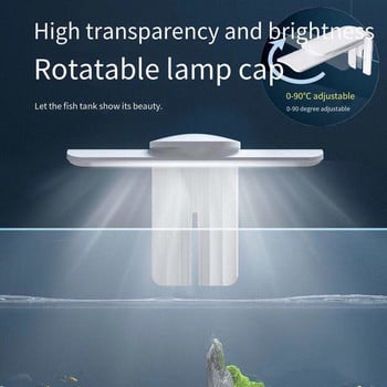 LED светлина Fish Tank Устойчив на капки Водоустойчив Парно Енергоспестяващо Осветление Аксесоар за влажна трева Прожектор Клип Светлина Аксесоар за аквариум