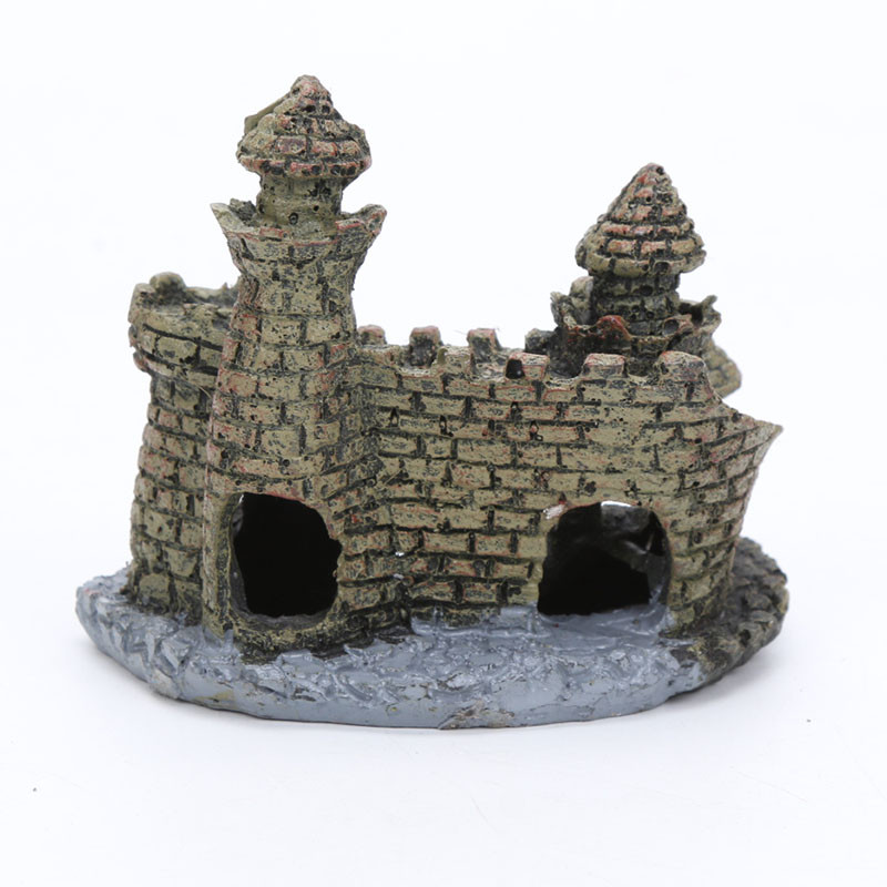 Ukras za akvarij Ukras za dvorac od smole Drevni pravi dvorac Dodaci za ukrašavanje akvarijumskog akvarija AA0056