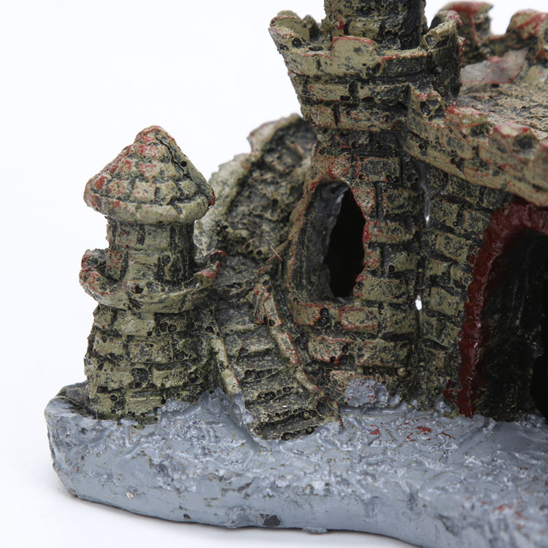 Ukras za akvarij Ukras za dvorac od smole Drevni pravi dvorac Dodaci za ukrašavanje akvarijumskog akvarija AA0056