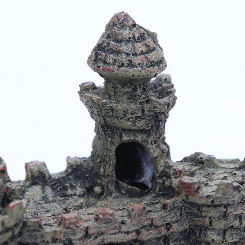 Ukras za akvarij Ukras za dvorac od smole Drevni pravi dvorac Dodaci za ukrašavanje akvarijumskog akvarija AA0056