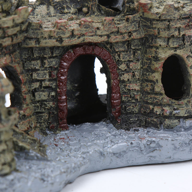 Ukras za akvarij Ukras za dvorac od smole Drevni pravi dvorac Dodaci za ukrašavanje akvarijumskog akvarija AA0056