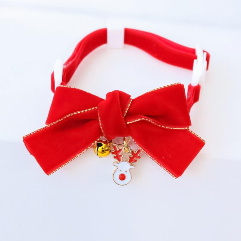 Colier de guler pentru pisici pentru animale de companie, cu cataramă de siguranță cu clopot, fundă de Crăciun, papion pentru animale de companie, gulere pentru pisici pentru câini, accesorii pentru îngrijirea pisicilor