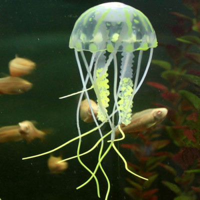 1 tk Kunstlik meduus akvaariumi akvaariumi kaunistus miniallveelaevade ornament, helendav maastikuakvaariumi tarvikud