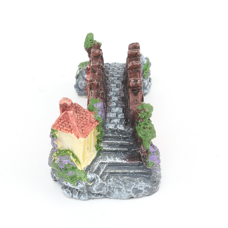 Novi 1kom akvarijski akvarij Vintage ukrasni most Pejzažni ukrasi Paviljon Drvo Biljke Dizajn smole Oprema za kućne ljubimce