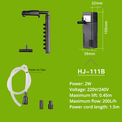 220V SUNSUN mini nano clădire filtru intern pompă de oxigen submersibilă pește broască țestoasă acvariu apă plante purificator rezervor acuario