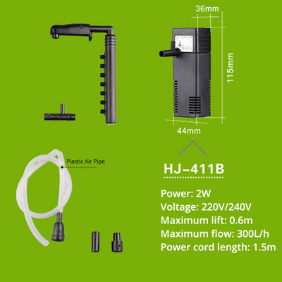 220V SUNSUN mini nano clădire filtru intern pompă de oxigen submersibilă pește broască țestoasă acvariu apă plante purificator rezervor acuario