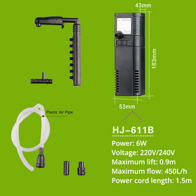 220V SUNSUN mini nano clădire filtru intern pompă de oxigen submersibilă pește broască țestoasă acvariu apă plante purificator rezervor acuario