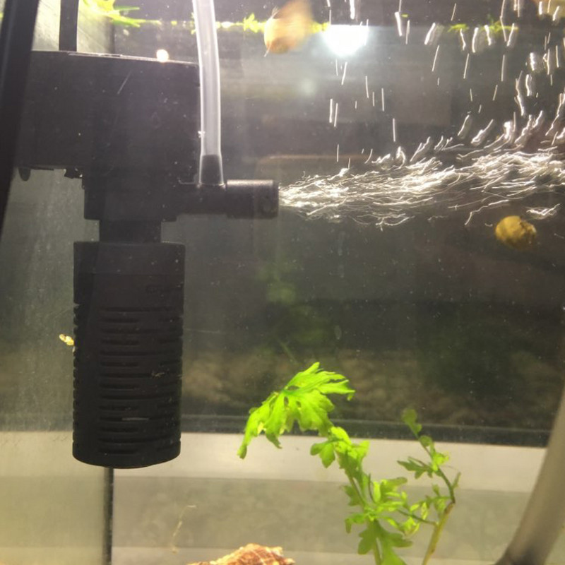 Filtru 3 în 1 pentru filtru de acvariu pentru acvariu Mini filtru pentru acvariu, purificator de apă submersibil de oxigen pentru acvariu