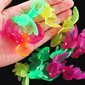 20 tk/partii Mini pehme kummist kuldkala vannimänguasjad plastist simulatsioon väike kuldkala veemänguasi lõbus lastele ujumine rannamänguasjad