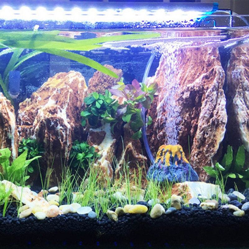 Akvaariumi vulkaani kujuga hapnikupumbaga kalapaak, õhumullide kaunistused ja kaunistused koduseks käsitööks