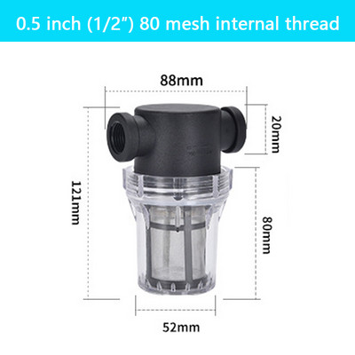 Filter za zalijevanje vrta 1/2'' 3/4'' 1'' Plastični sustav za navodnjavanje Predfilter za nečistoće Vodovodni filtar za vodovodne cijevi u kućanstvu