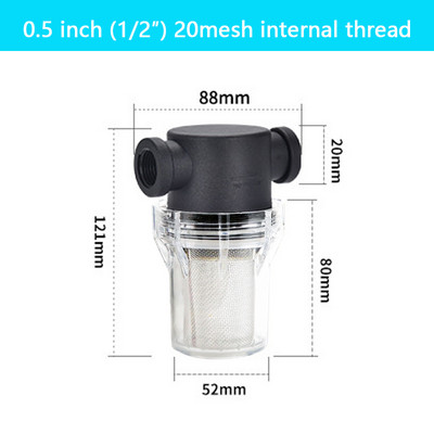 Filter za zalijevanje vrta 1/2'' 3/4'' 1'' Plastični sustav za navodnjavanje Predfilter za nečistoće Vodovodni filtar za vodovodne cijevi u kućanstvu