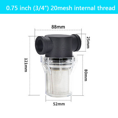 Filter za zalijevanje vrta 1/2'' 3/4'' 1'' Plastični sustav za navodnjavanje Predfilter za nečistoće Vodovodni filtar za vodovodne cijevi u kućanstvu