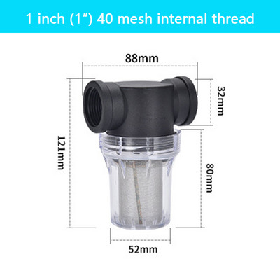 Filter za zalijevanje vrta 1/2'' 3/4'' 1'' Plastični sustav za navodnjavanje Predfilter za nečistoće Vodovodni filtar za vodovodne cijevi u kućanstvu