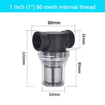 Filter za zalijevanje vrta 1/2'' 3/4'' 1'' Plastični sustav za navodnjavanje Predfilter za nečistoće Vodovodni filtar za vodovodne cijevi u kućanstvu