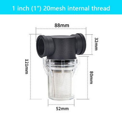 Filter za zalijevanje vrta 1/2'' 3/4'' 1'' Plastični sustav za navodnjavanje Predfilter za nečistoće Vodovodni filtar za vodovodne cijevi u kućanstvu