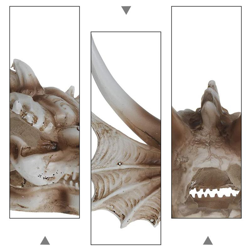 1 buc. ornament în formă de craniu de dinozaur, decor artificial, model de craniu din rășină, decor pentru rezervor de pește, meșteșuguri șic pentru acvariu