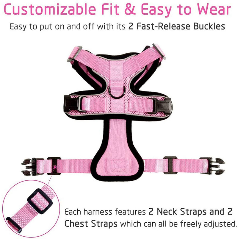 Kassi rakmed ja jalutusrihm kõndimiseks põgenemiskindlad pehmed reguleeritavad vestirakmed Cat Easy Controli jaoks hingavad helkurrihmad