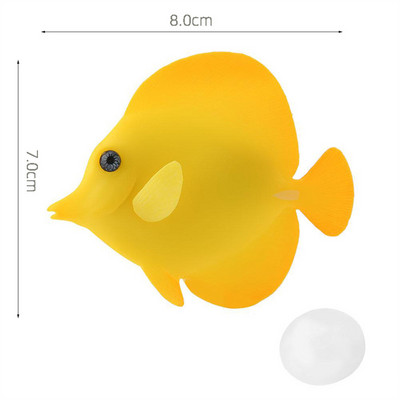 Στολίδι με τεχνητή φωτεινή σιλικόνη, ενυδρείο ιππόκαμπου, λάμπει σε σκοτεινό υποβρύχιο διακοσμητικό τοπίο με μέδουσες Lionfish