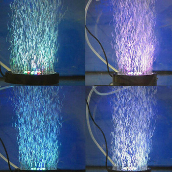 Потопяема подводна светлина за аквариум с промяна на цвета LED въздушна светлина за аквариум с въздушен мехур 6 бр. Лампа за производство на кислород за аквариум