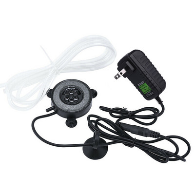 Lumină subacvatică submersibilă pentru rezervor de pește, cu LED-uri care schimbă culoarea, bule de aer pentru acvariu, 6 buc. Lampă care produce oxigen pentru rezervorul de pește