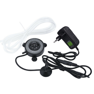 Lumină subacvatică submersibilă pentru rezervor de pește, cu LED-uri care schimbă culoarea, bule de aer pentru acvariu, 6 buc. Lampă care produce oxigen pentru rezervorul de pește