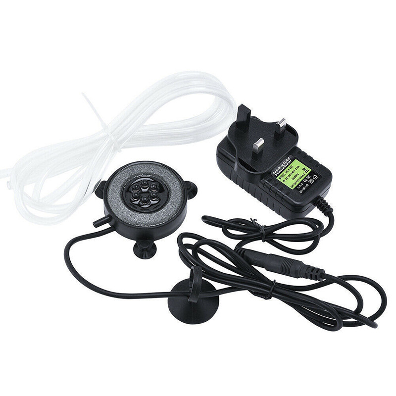 Lumină subacvatică submersibilă pentru rezervor de pește, cu LED-uri care schimbă culoarea, bule de aer pentru acvariu, 6 buc. Lampă care produce oxigen pentru rezervorul de pește