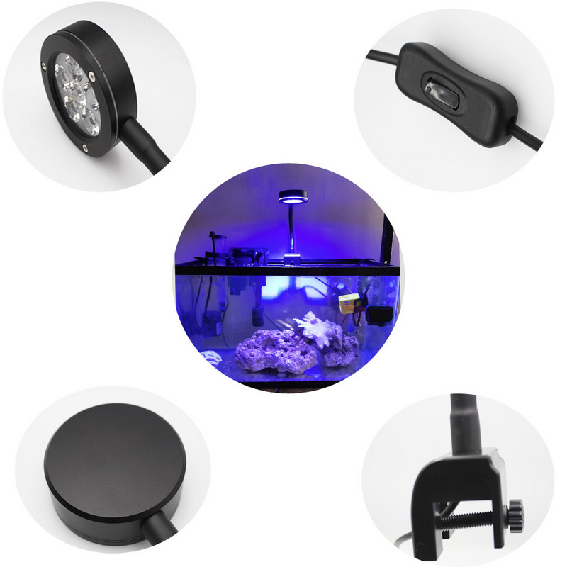 LED svjetiljka za akvarij velike snage 18 W Nano svjetla za morsku vodu za morske morske akvarijske morske morske vode s morskim grebenima Nano spremnik za biljke