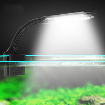 Φώτα ενυδρείου Seeyea LED Super Slim Lighting Αδιάβροχη φωτεινή λάμπα με κλιπ με κλιπ LED φυτά που αναπτύσσονται φως για προμήθειες δεξαμενών ψαριών