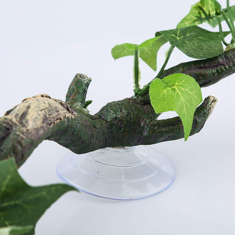 Ερπετοειδές γωνιακό κλαδί Terrarium Φυτική διακόσμηση με βεντούζα Κατάλληλη για αναρρίχηση βράχου με φίδι αμφίβια σαύρα