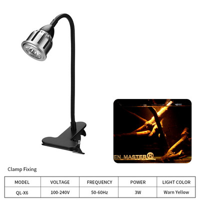 FishTankSpotlight akvaariumi klamber akvaariumi valgus akvaariumi merepaak Lõuna-Ameerika paagi prožektor LED valgus öövalgusnupp