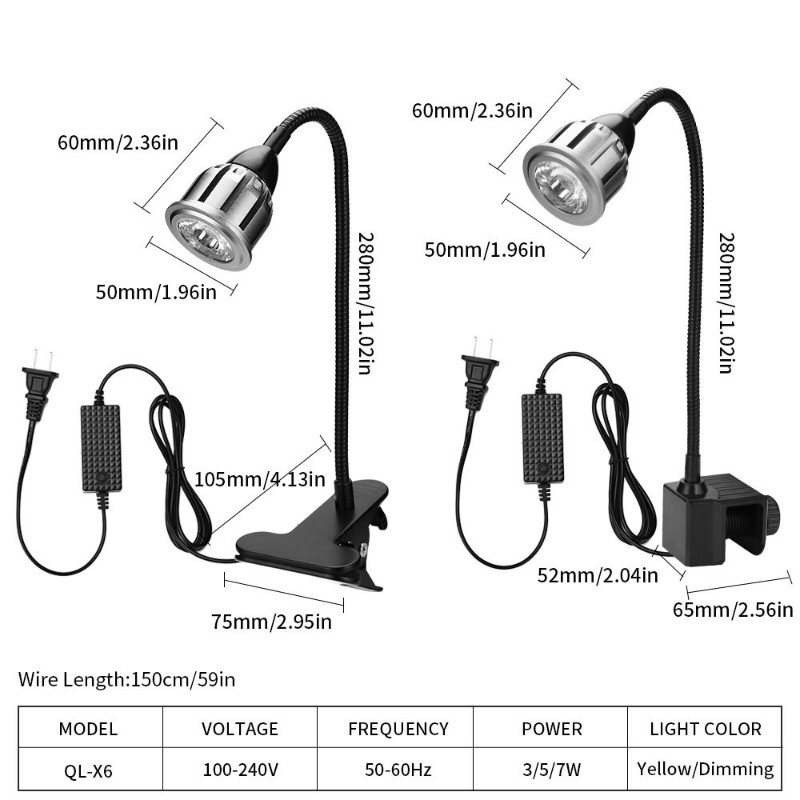 FishTankSpotlight akvaariumi klamber akvaariumi valgus akvaariumi merepaak Lõuna-Ameerika paagi prožektor LED valgus öövalgusnupp