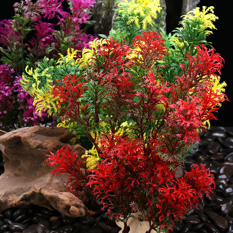 Fish Tank Simulation Aquatic Plants Σετ Ενυδρείου Διακόσμηση Πλαστικά φυτικά στολίδια Underwater World Landscape Aquarium Supplies