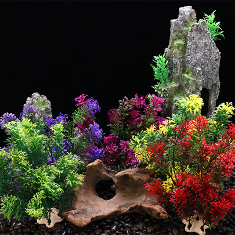 Fish Tank Simulation Aquatic Plants Σετ Ενυδρείου Διακόσμηση Πλαστικά φυτικά στολίδια Underwater World Landscape Aquarium Supplies