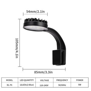 Φορτιστή USB Small Fishbowl Led Light Ξεχωριστός διακόπτης τροφοδοσίας Υψηλής φωτεινότητας τύπου κλιπ Mini Water Grass Lamp Plant ενυδρείο