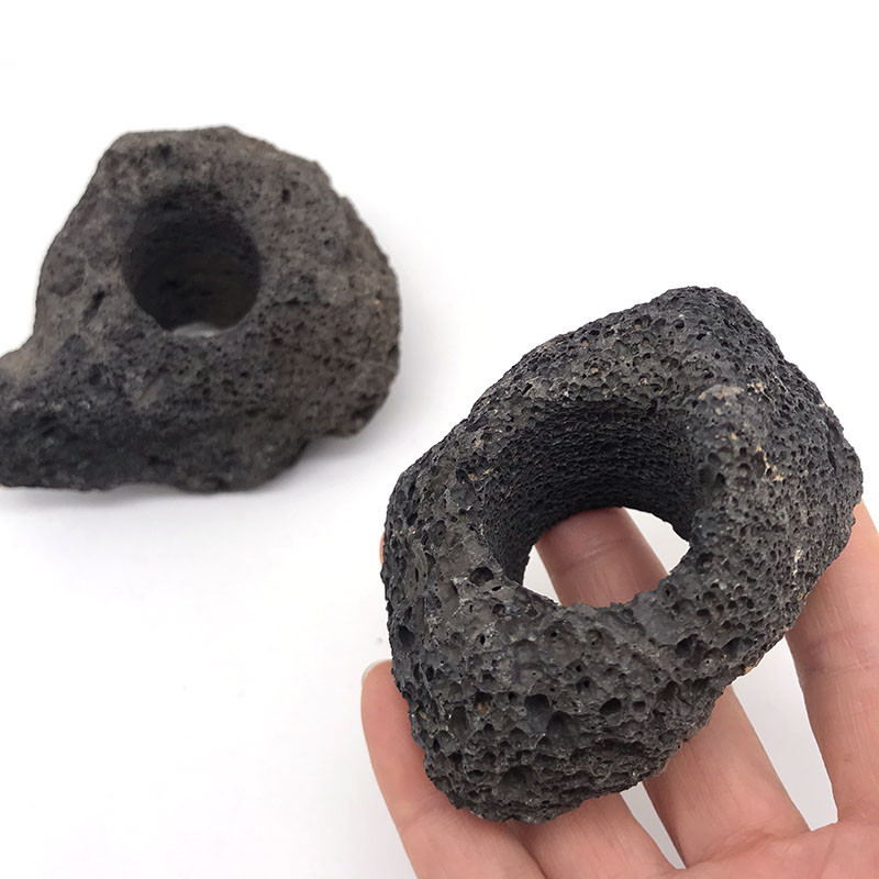 Μαύρο Ηφαιστειακό Ενυδρείο Διακόσμηση Δεξαμενή Ψαριών Φυτό Στερέωσης Γλάστρα Πόλκα Νερό Φυτά Φύτεμα σε γλάστρα Φίλτρο Αξεσουάρ Ενυδρείου