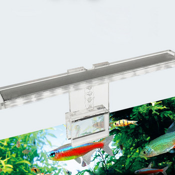 Мултифункционална LED светлина за аквариум Прозрачна щипка за осветление Стена за аквариум Разтегателна дъска за лампа Аксесоари