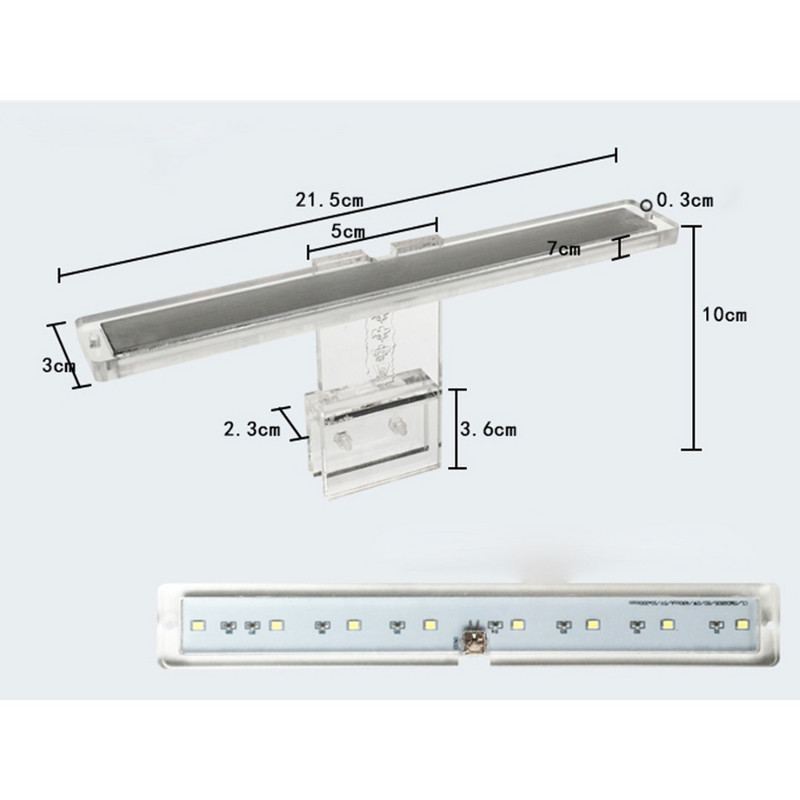 Πολυλειτουργικό Φωτιστικό LED Δεξαμενής Ψαριών Διαφανές Κλιπ Φωτισμού Ενυδρείου Αξεσουάρ Επέκτασης Πλακέτας Φωτιστικών Τοίχων