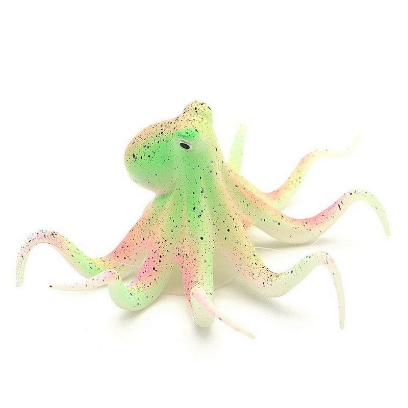 1 buc. rezervor de pește de acvariu, artificială, fluorescentă, ornament din silicon de caracatiță, accesorii de decor pentru acvariu, accesorii pentru animale de companie
