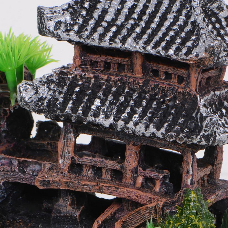 Ρητίνη Τεχνητό Κτίριο Στολίδι Fish Reptile House Ενυδρείο Δεξαμενή ψαριών Αξεσουάρ τοπίου