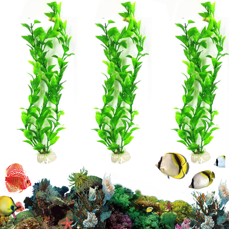 Oferta fierbinte 1PC alge marine artificiale verzi plante vii de apă din plastic pentru acvariu
