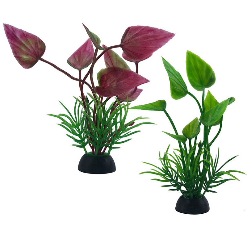 Διακόσμηση δεξαμενής ψαριών Υδάτινα φυτά Τεχνητά ρεαλιστικά πλαστικά ψεύτικα φυτά ενυδρείου Fish tank Fish & Aquatic Pet Supplies